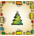 christmas background vector image vector image