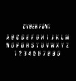 futuristic font design letters and numbers vector image vector image