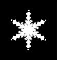 grunge isolated snowflake vector image