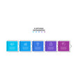 process infographic with 5 rectangles creative vector image