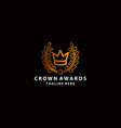 vintage crown logo royal king queen abstract logo vector image vector image