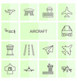 14 aircraft icons vector image vector image
