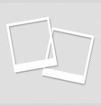 blank photo frame template for design vector image