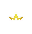 gold crown logo icon element vector image vector image