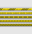 set yellow lines with different inscriptions vector image