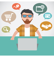concept of online marketing vector image vector image