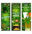st patrick day leprechaun and irish paddy man vector image vector image