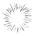 sunburst hand drawn doodle background design vector image