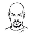 head a serious man in character vector image