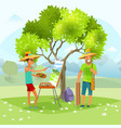 nature artist painting landscape vector image vector image