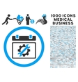 service day icon with 1000 medical business vector image vector image