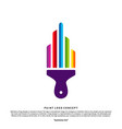 building paint logo design concept colorful vector image