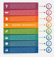 modern strips infographics 8 options banner vector image vector image