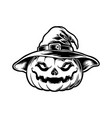 silhouette witch pumpkin head clipart vector image vector image
