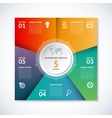 infographic square template with 5 options vector image vector image