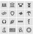 line greece icon set vector image