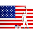 painting a flag vector image vector image