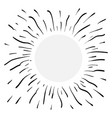 starburst or sunburst hand drawn doodle design vector image