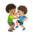 Two boys fighting and scratching part bad kids Vector Image