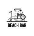 beach bar logo design vector image