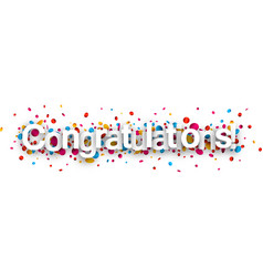 Congratulations banner with brush strokes Vector Image