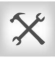 crossed tools vector image