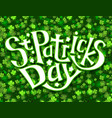 green greeting card for st patricks day vector image