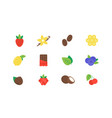set different flavor icons logo design template vector image