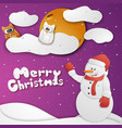 merry christmas card vector image vector image