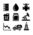 oil icons set vector image