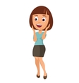 surprised woman face with open mouth vector image