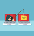 phishing scam hacker attack and web security vector image