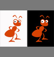 red ant termite graphic image a friendly insect vector image vector image
