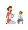 speech therapist - cartoon people characters vector image