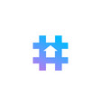 hashtag symbol arrow logo icon design template vector image vector image