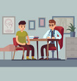 patient in doctor office healthcare hospital vector image