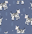 seamless pattern cute zebra vector image vector image