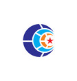 circle star business logo vector image vector image