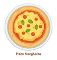 italian cuisine pizza margherita food italy vector image vector image