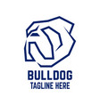 modern pet bulldog logo vector image