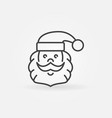santa claus outline icon face vector image