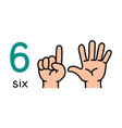 5 Kids Hand Showing Number Five Hand Sign Vector Image