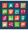 flat business success icons set vector image vector image