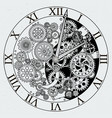 watch parts clock mechanism with cogwheels vector image vector image