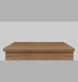 wooden table foreground tabletop front view vector image