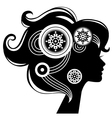 beautiful woman silhouette vector image vector image