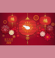 chinese new year 2020 rat red vector image