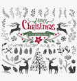 christmas design elements vector image