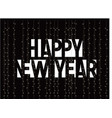 happy new year monochrome letters banner template vector image vector image