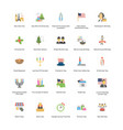 holiday flat icons vector image